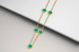 Hot Selling Stainless Steel Pendant Necklace With Five Leaf Flower