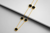 Hot Selling Stainless Steel Pendant Necklace With Five Leaf Flower
