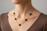 Hot Selling Stainless Steel Pendant Necklace With Five Leaf Flower