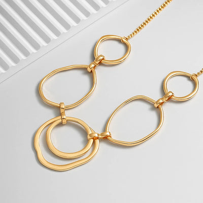 Personalized Irregular Round Patchwork Necklace Women's Fashion
