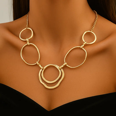 Personalized Irregular Round Patchwork Necklace Women's Fashion
