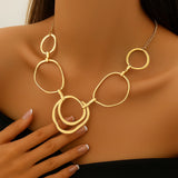 Personalized Irregular Round Patchwork Necklace Women's Fashion