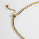 Stainless Steel Circle Link Double Layer Chain Golden Necklace