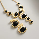 Long Oval Snail Pendant Necklace Women Fashion Jewelry Hot Chains Girls Earring