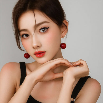 Cute Cherry Fruit Earrings