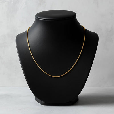 1.2mm Simple Stainless Steel Box Chain Necklace Gold Colour Men Women Jewelry Trend Accessories