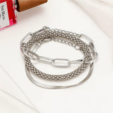 Vintage Layered Snake Bone Chain Bracelet
