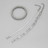 Vintage Layered Snake Bone Chain Bracelet