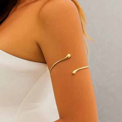 Lacteo Geometric Twisted Cuff Bracelet Women Water Drop Bangles