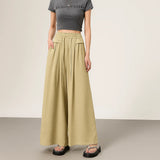 Texture Ice Silk Wide-leg Pants