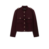 Personalized Stand Collar Single-breasted Short Jacket