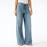 High Waist Wide Leg Jeans Daily Comfortable, Casual And Versatile