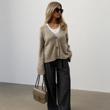 Warm Waist Tight Soft Glutinous Sweater Coat