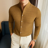 New Men's Social Shirt British Style Casual Business Formal Long Sleeved Shirt Luxurious and Slim Fit Dress Tops Shirt 4XL-M