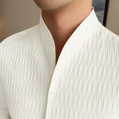 New Men's Social Shirt British Style Casual Business Formal Long Sleeved Shirt Luxurious and Slim Fit Dress Tops Shirt 4XL-M
