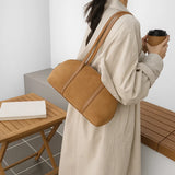 Faux Suede Small Top Handle Handbag Retro Winter Autumn Underarm Bag Small Handbag for Women Travel Shopping Daily Work
