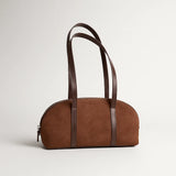 Faux Suede Small Top Handle Handbag Retro Winter Autumn Underarm Bag Small Handbag for Women Travel Shopping Daily Work