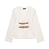 Fashionable Women's New Soft Coat With Strap