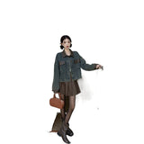 American Stitching Denim Women's Retro Loose Short Design Jacket