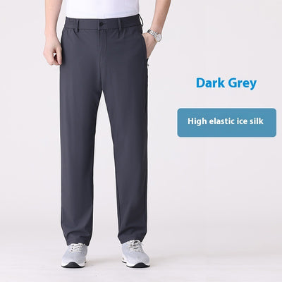 Elastic Waist Straight Dad Sports Pants