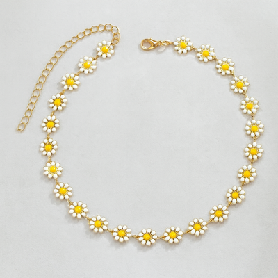 Kpop Daisy Clavicle Chain Necklace Women Summer Choker