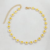 Kpop Daisy Clavicle Chain Necklace Women Summer Choker