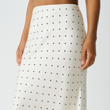 Blifanbo  Polka Dot High Waist Midi Skirt For Women Stain Slim Elegant Bodycon Midi Skirt Autumn fashion Female Skirt Streetwear
